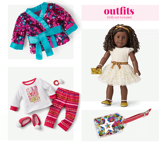 Outfits Dolls not included.