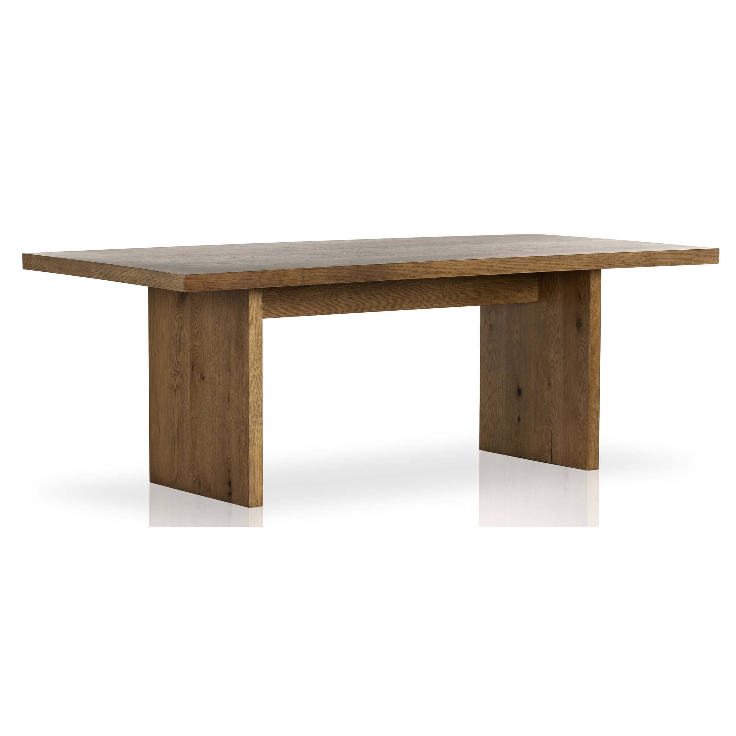 Image of Eaton Dining Table, Amber Oak Resin