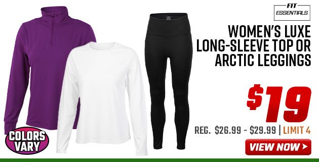 Fit Essentials Women's Luxe Long-Sleeve Top or Arctic Leggings