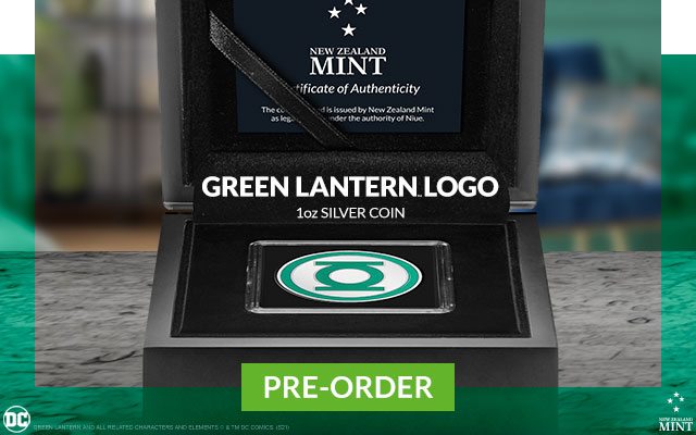 Green Lantern Logo 1 oz Silver Coin (New Zealand Mint)