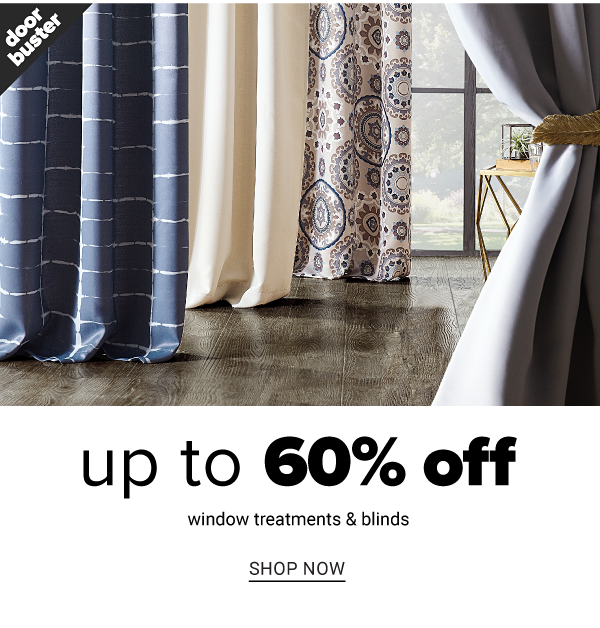 Up to 60% off Window Treatments & Blinds - Shop Now