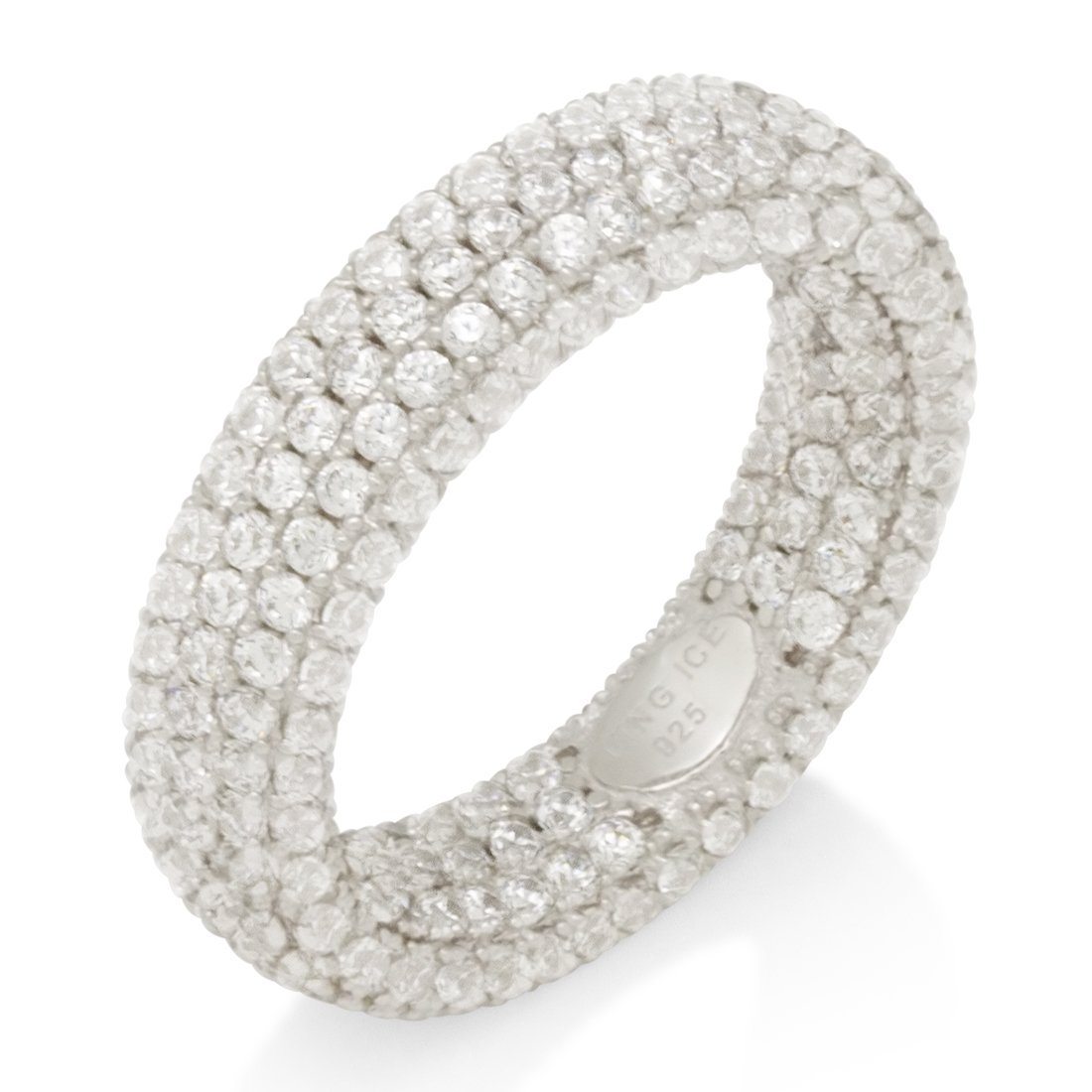 Image of The .925 Sterling Silver White Gold Eternity Ring
