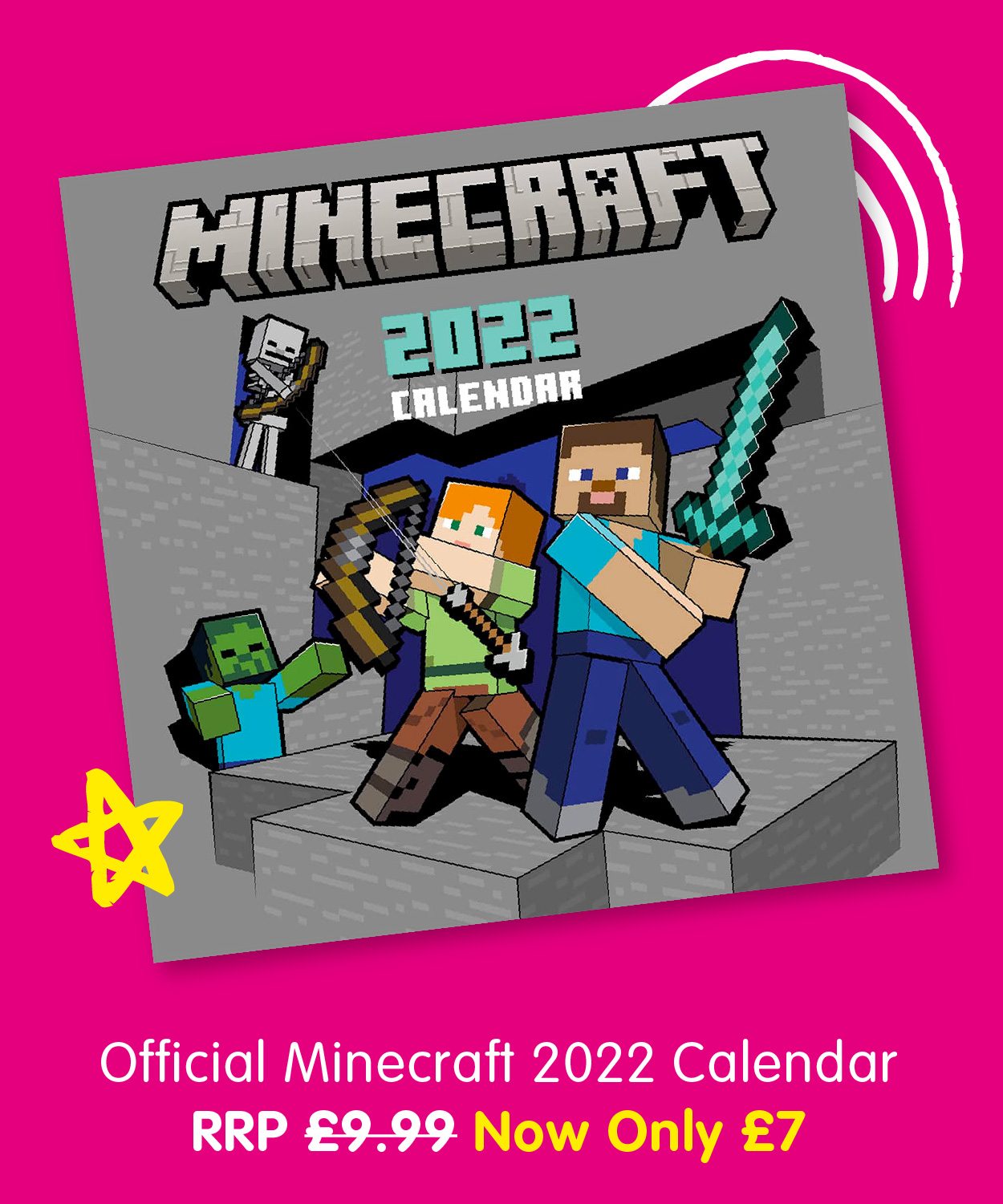 Official Minecraft 2022 Square Calendar