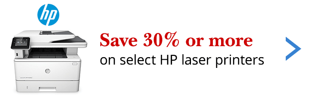 Save 30% or more select HP laser printers