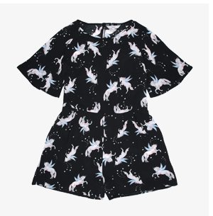 Girls unicorn playsuit