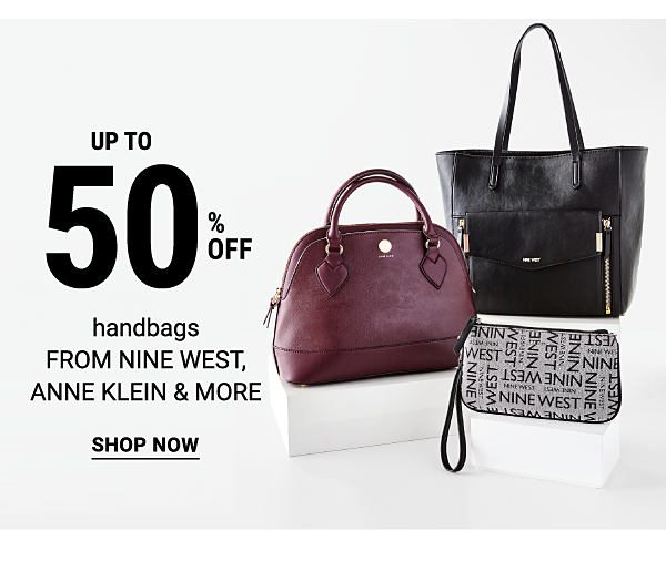 Up to 50% off handbags from Nine West, Anne Klein & more. Shop Now.