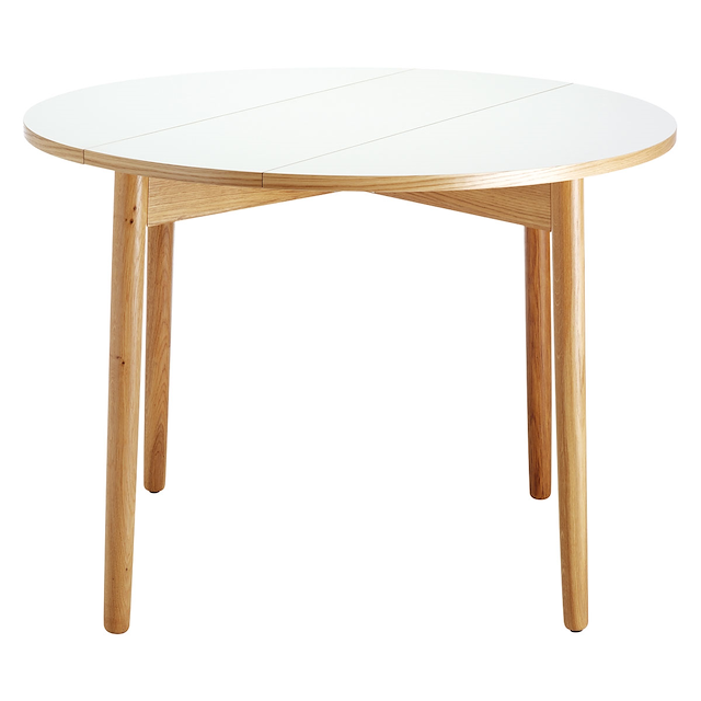 SUKI 2-4 seat white folding round dining table