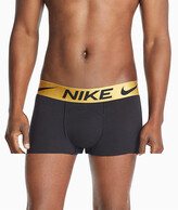 Luxe cotton modal trunks in black with gold waistband