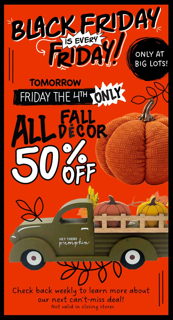 All fall decor 50% off