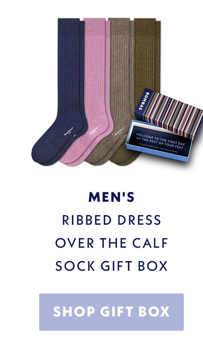 Men's Ribbed Dress Over The Calf Sock Gift Box | Shop Gift Box