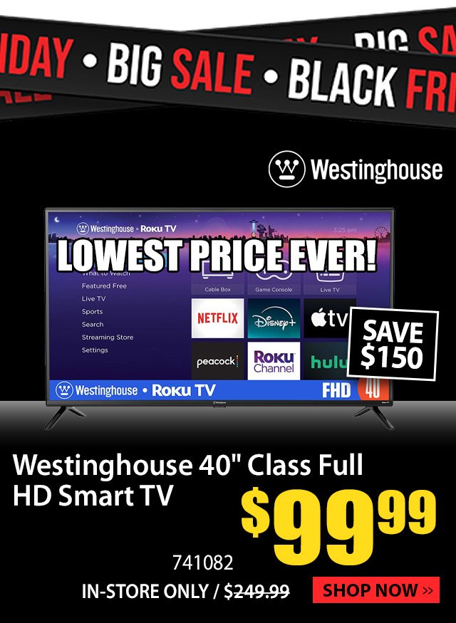 Westinghouse WR40FX2210 40 Class Full HD Smart LED TV - Shop now