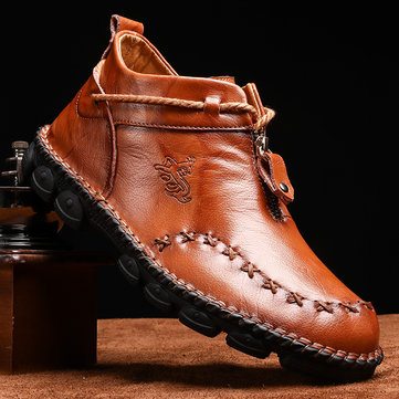 Hand Stitching Leather Boots
