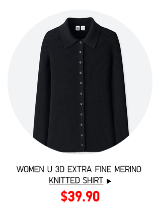 WOMEN U 3D EXTRA FINE MERINO KNITTED SHIRT $39.90 - SHOP WOMEN