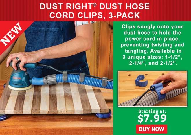 New! Dust Right Dust Hose Cord Clips