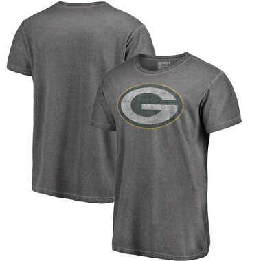 NFL Pro Line by Fanatics Branded Green Bay Packers Charcoal Washed Logo T-Shirt