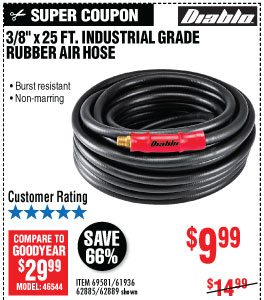 View 3/8 in. x 25 ft. Premium Rubber Air Hose