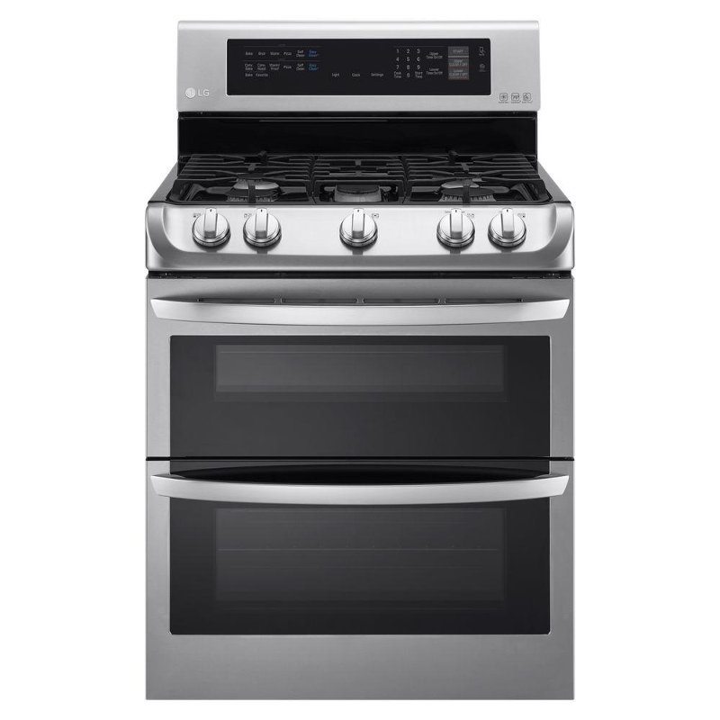 LG Double Oven Gas Range with EasyClean - 6.9 cu. ft. Stainless Steel