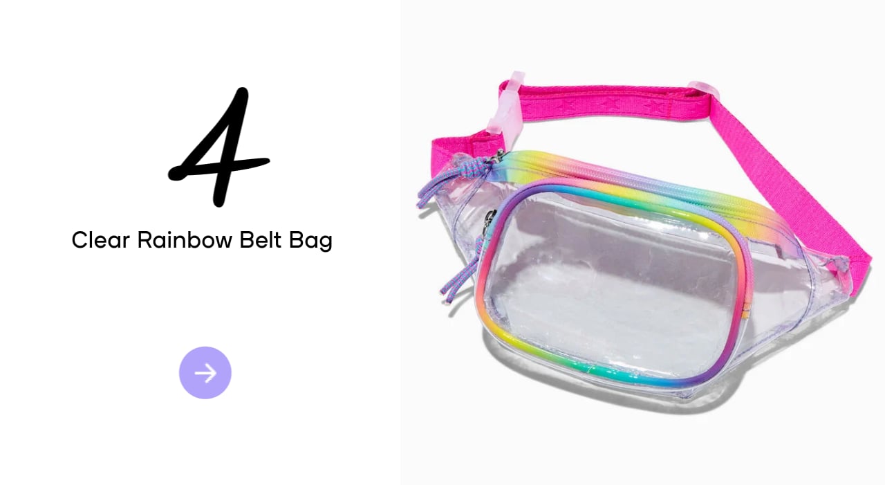 Clear Rainbow Belt Bag