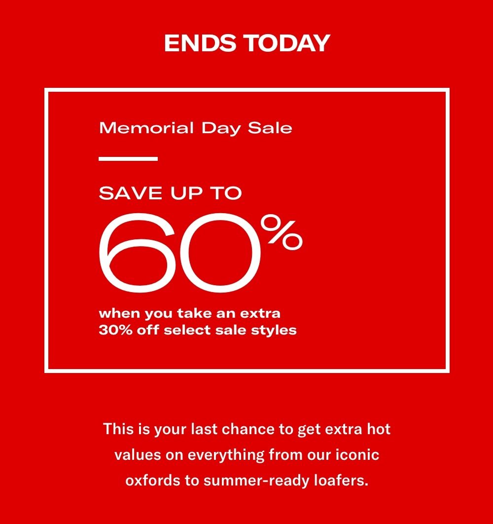 Shop the Memorial Day Sale - Last Day