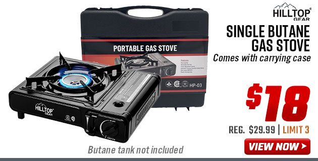 Hilltop Gear Single Butane Gas Stove