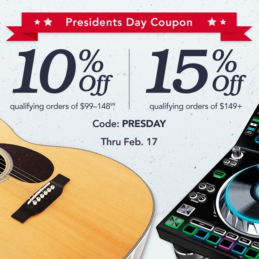 Presidents Day Coupon. 10% off qualifying orders of $99-148.99. 15% off qualifying orders of $149+. Code: PRESDAY. Shop Now. Thru Feb. 17