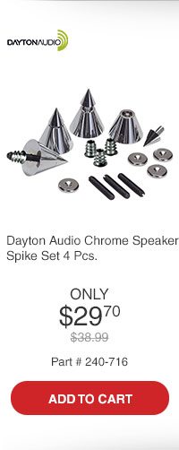 Dayton Audio DSS4-CH Chrome Speaker Spike Set 4 Pcs.