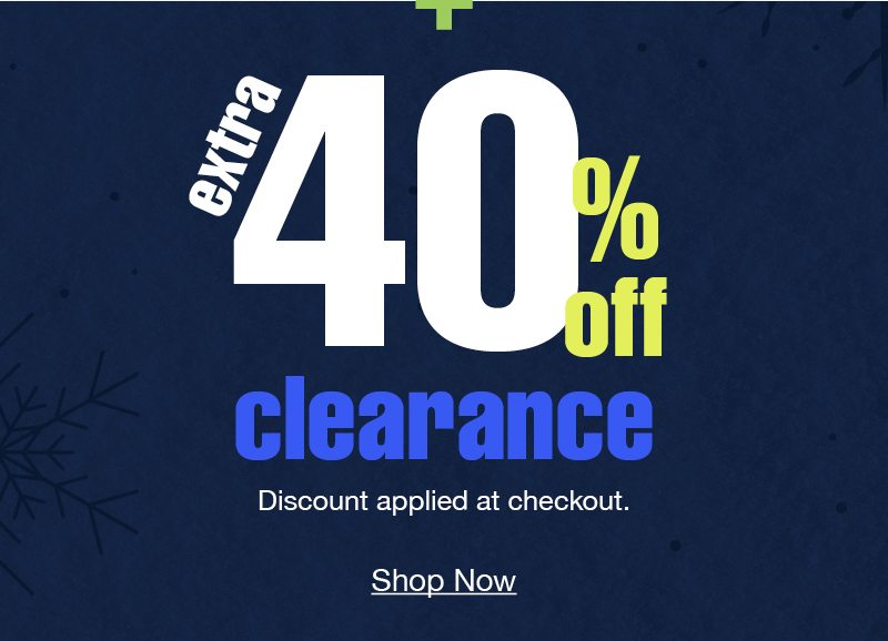 Plus extra 40% off clearance! Discount applied at checkout. Shop now