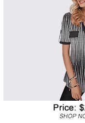 Button Detail Split Neck Half Sleeve Blouse