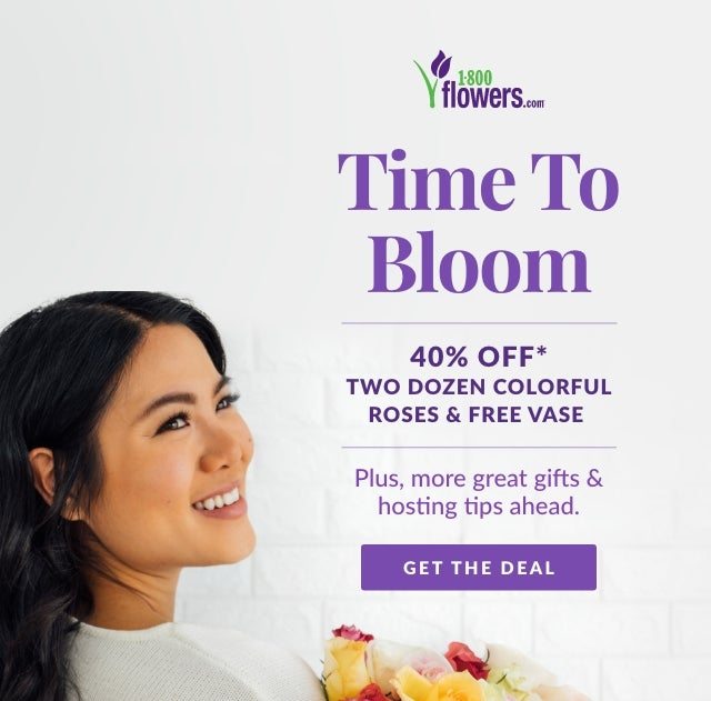 40% OFF* TWO DOZEN ASSORTED ROSES & FREE VASE