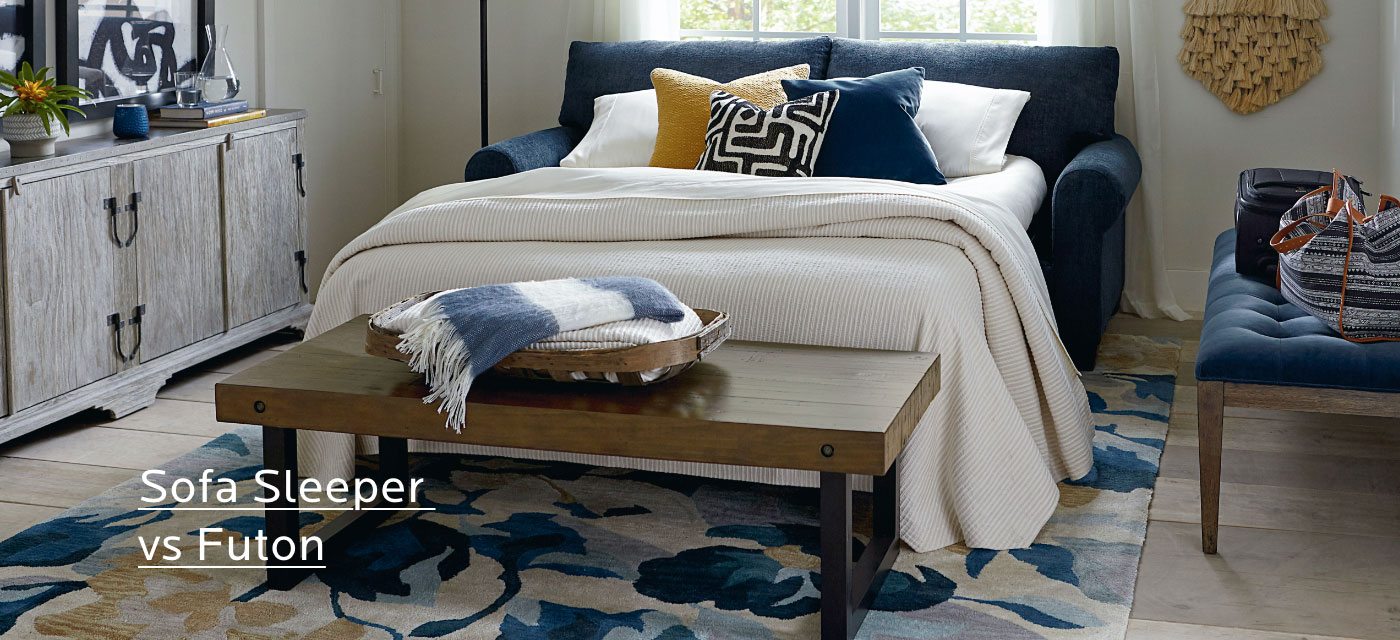 Sofa Sleeper vs Futon. Read Feature in Bassett Blog.