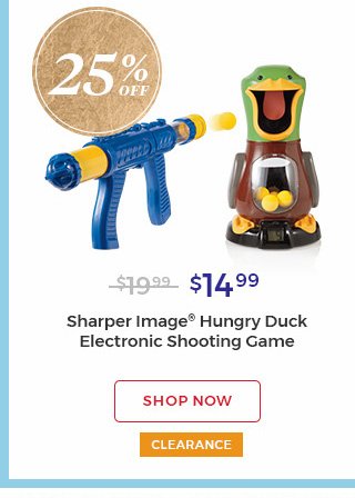 25% off $14.99 sharper image(R) hungry duck electronic shooting game shop now clearance