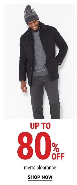 Up to 80% off men's clearance. Shop Now.