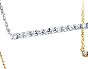 White Sapphire Bar Necklace
