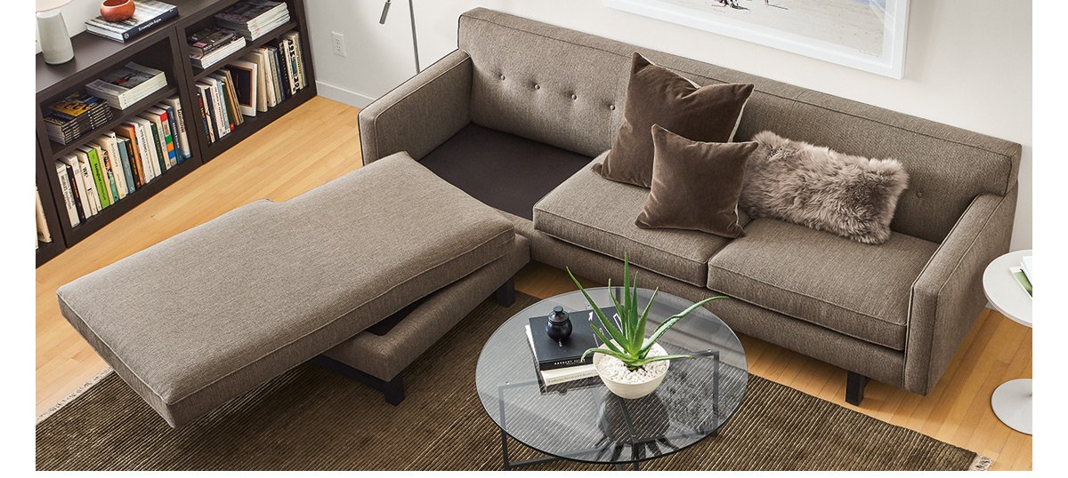 Then flip the chaise seat cushion for a new arrangement whenever you need it.