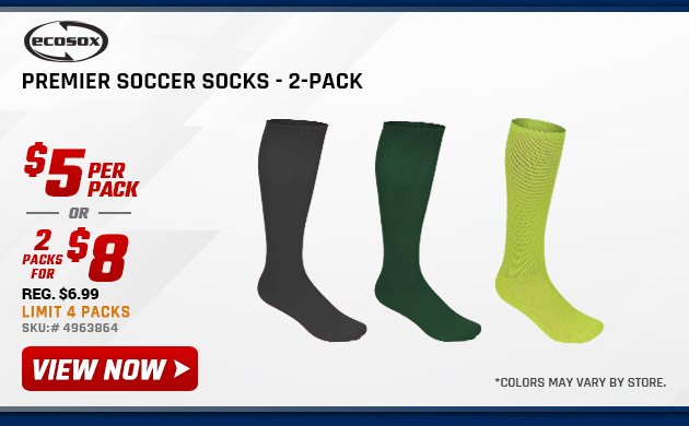 ecosox Premier Soccer Socks - 2-Pack