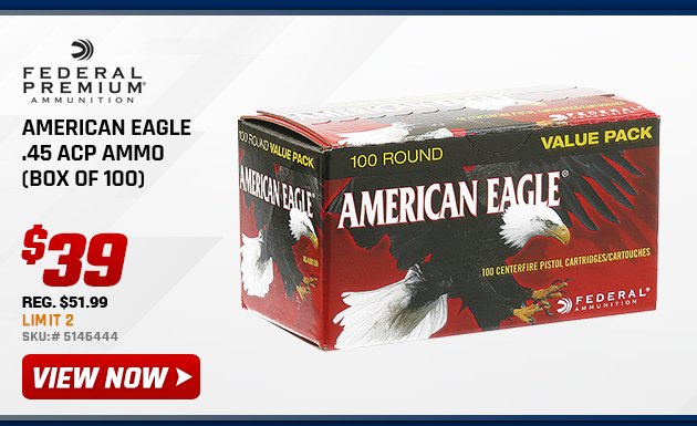 Federal American Eagle .45 ACP Ammo Box of 100