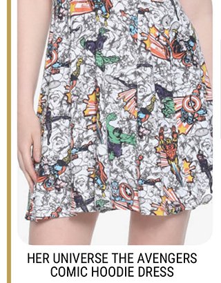 Avengers Comic Hoodie Dress