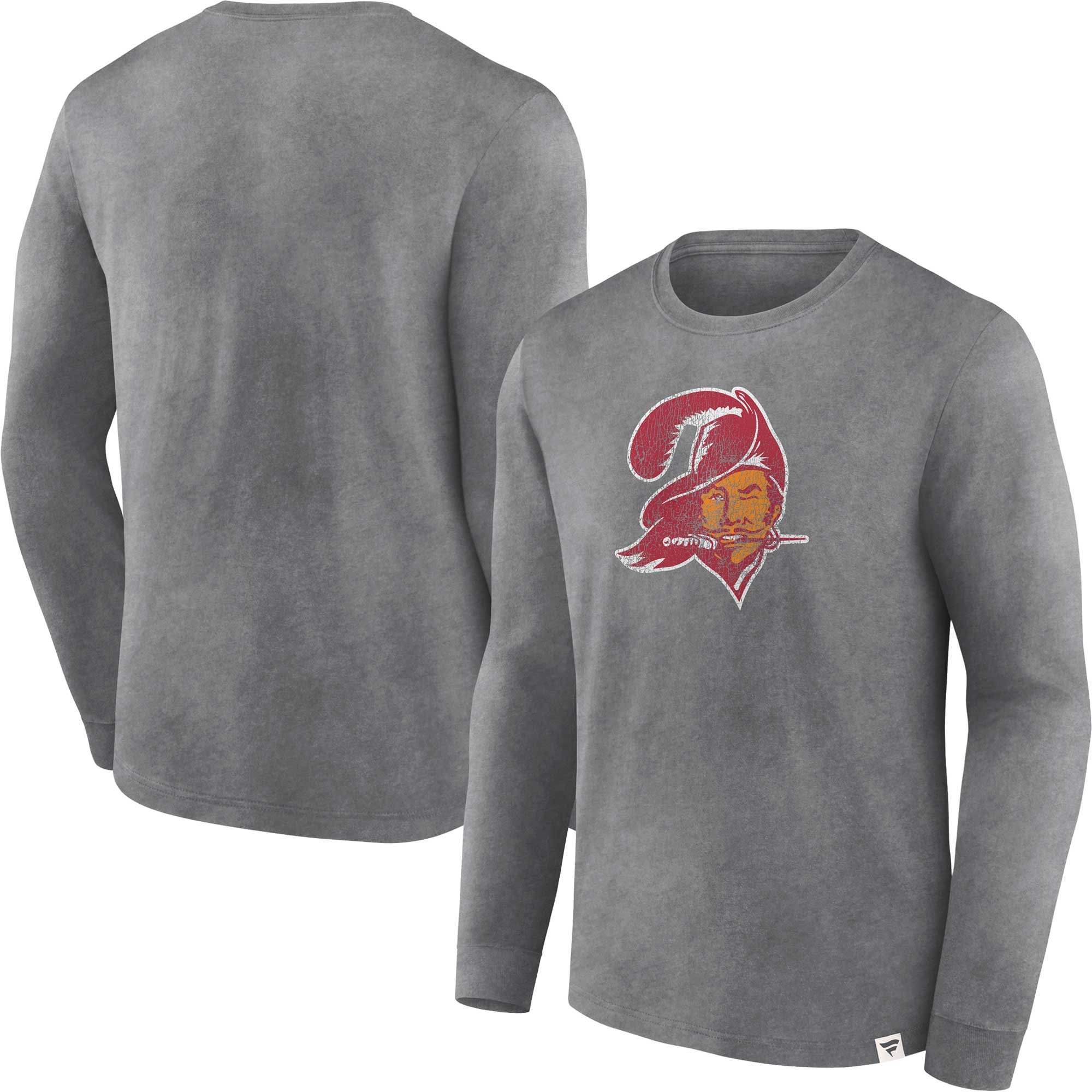  Fanatics Heather Charcoal Washed Primary Long Sleeve T-Shirt
