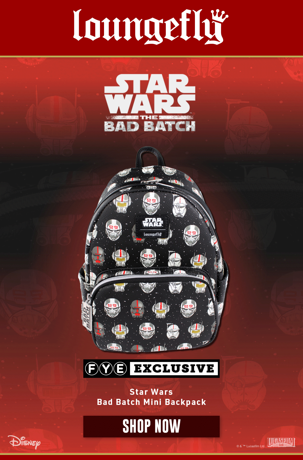 Star Wars The Bad Batch Exclusive Loungefly Mini Backpack
