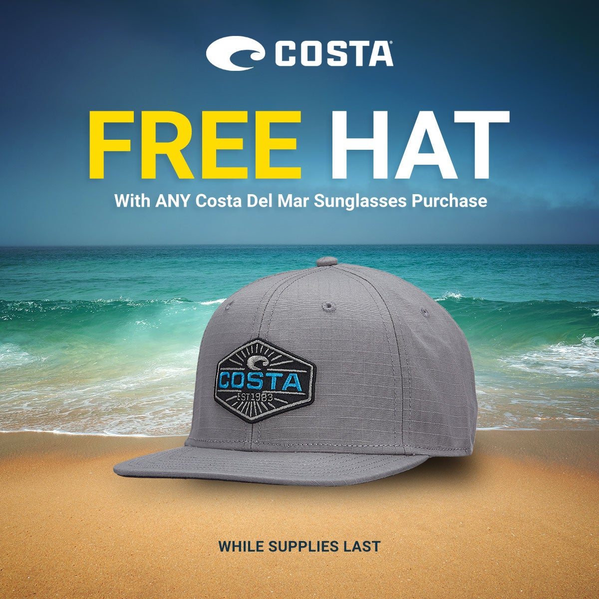 FREE Hat With ANY Costa Sunglasses Purchase