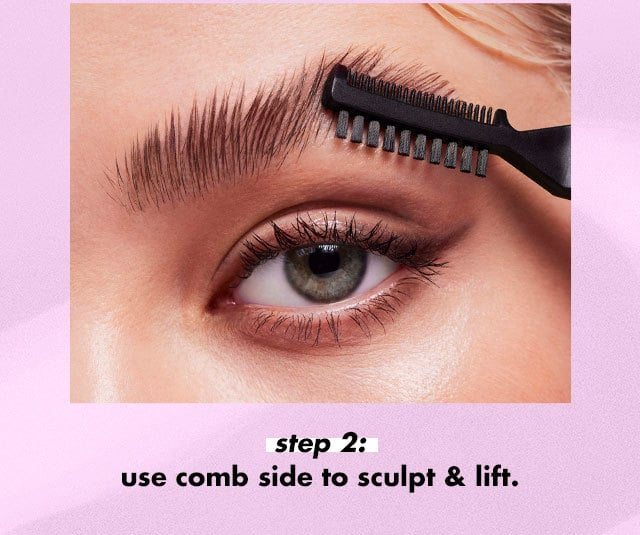 use comb side to sculpt and lift