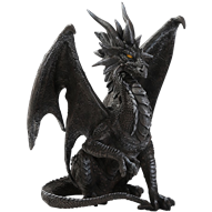 Black Checkmate Dragon Statue