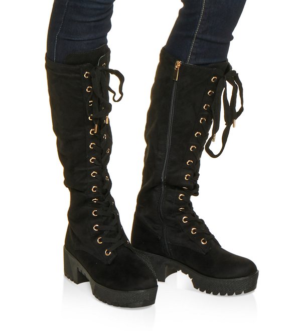 Lace Up Platform Boots