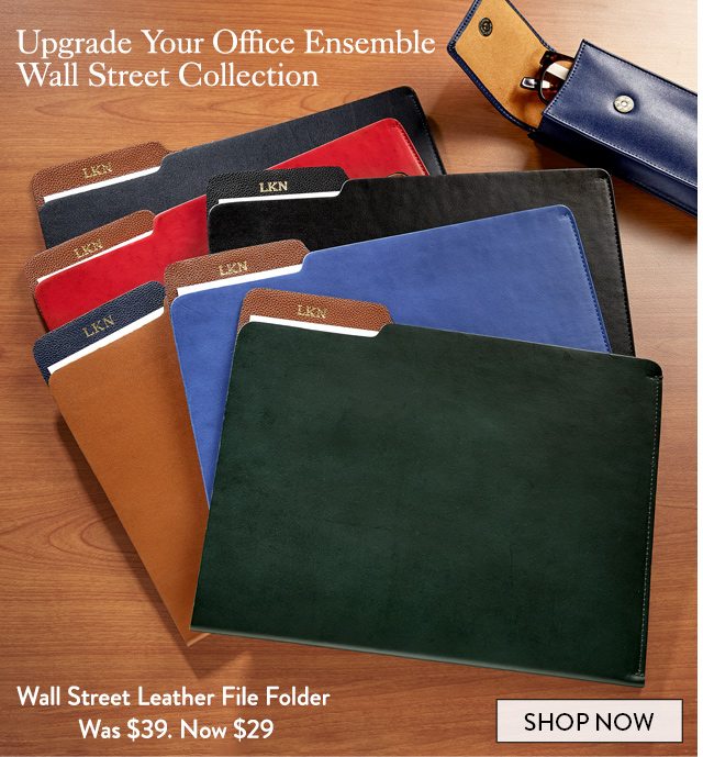 Shop the Wall Street Leather File Folder