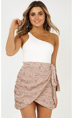 Shop: I Wished Skirt In Blush Floral