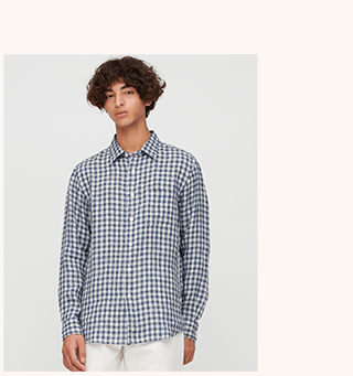 BODY2 PDP3 - PREMIUM LINEN CHECKED SHIRT