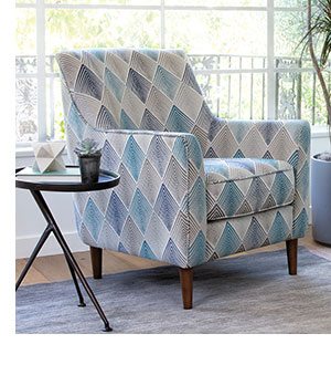 sven denim accent chair