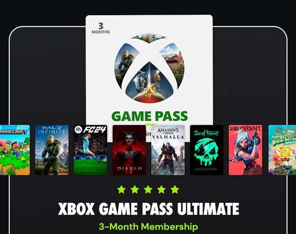 Xbox Game Pass Ultimate: 3-Month Membership - Stackable & Global - (Xbox Series X/S, Xbox One, Windows - Digital Code) - Final Sale