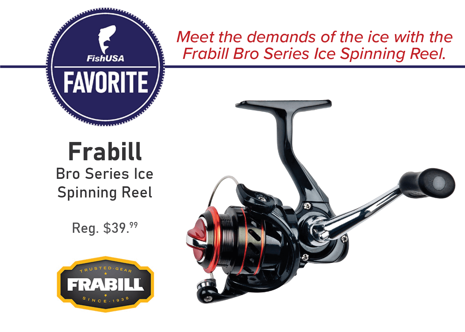 Frabill Bro Series Ice Spinning Reel