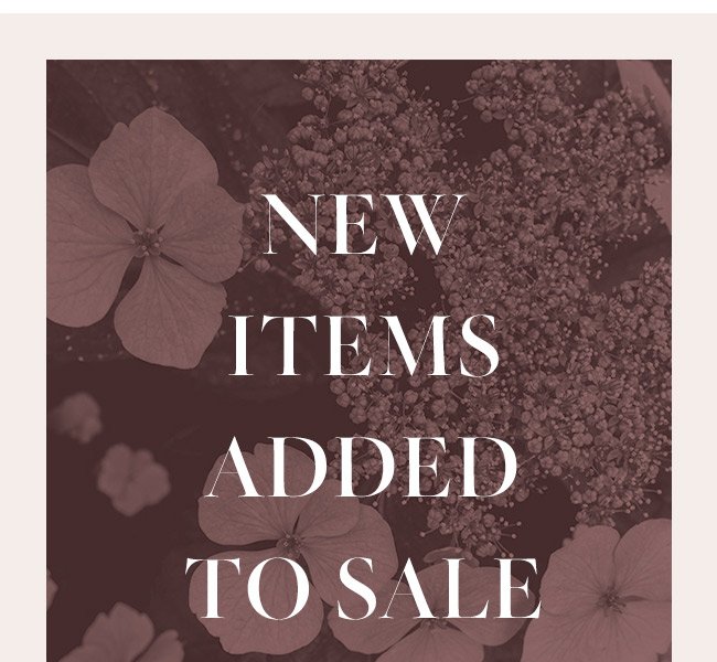 New items added to sale.